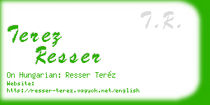 terez resser business card